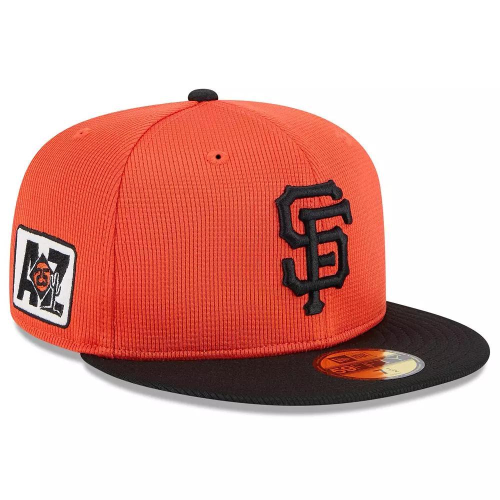 Men's New Era  Orange/Black San Francisco Giants 2025 Spring Training 59FIFTY Fitted Hat, Size: 7 Product Image
