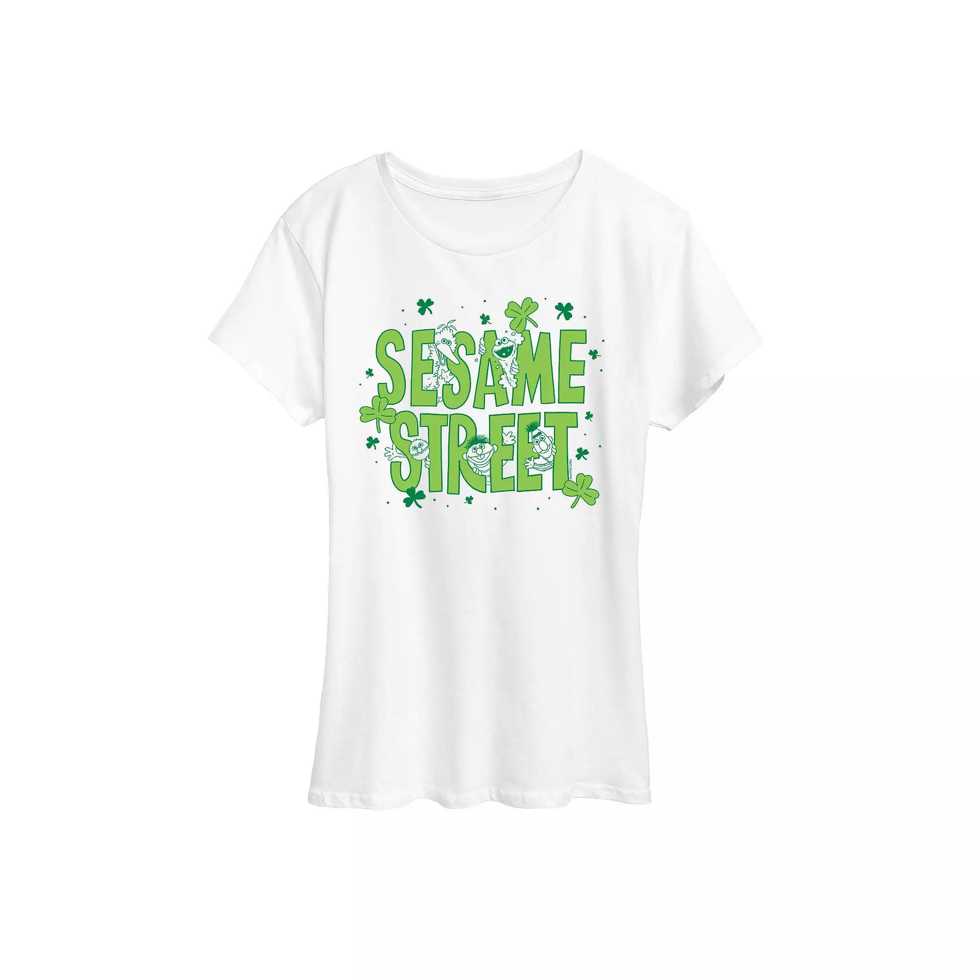 Womens Sesame Street St. Patricks Day Graphic Tee Product Image