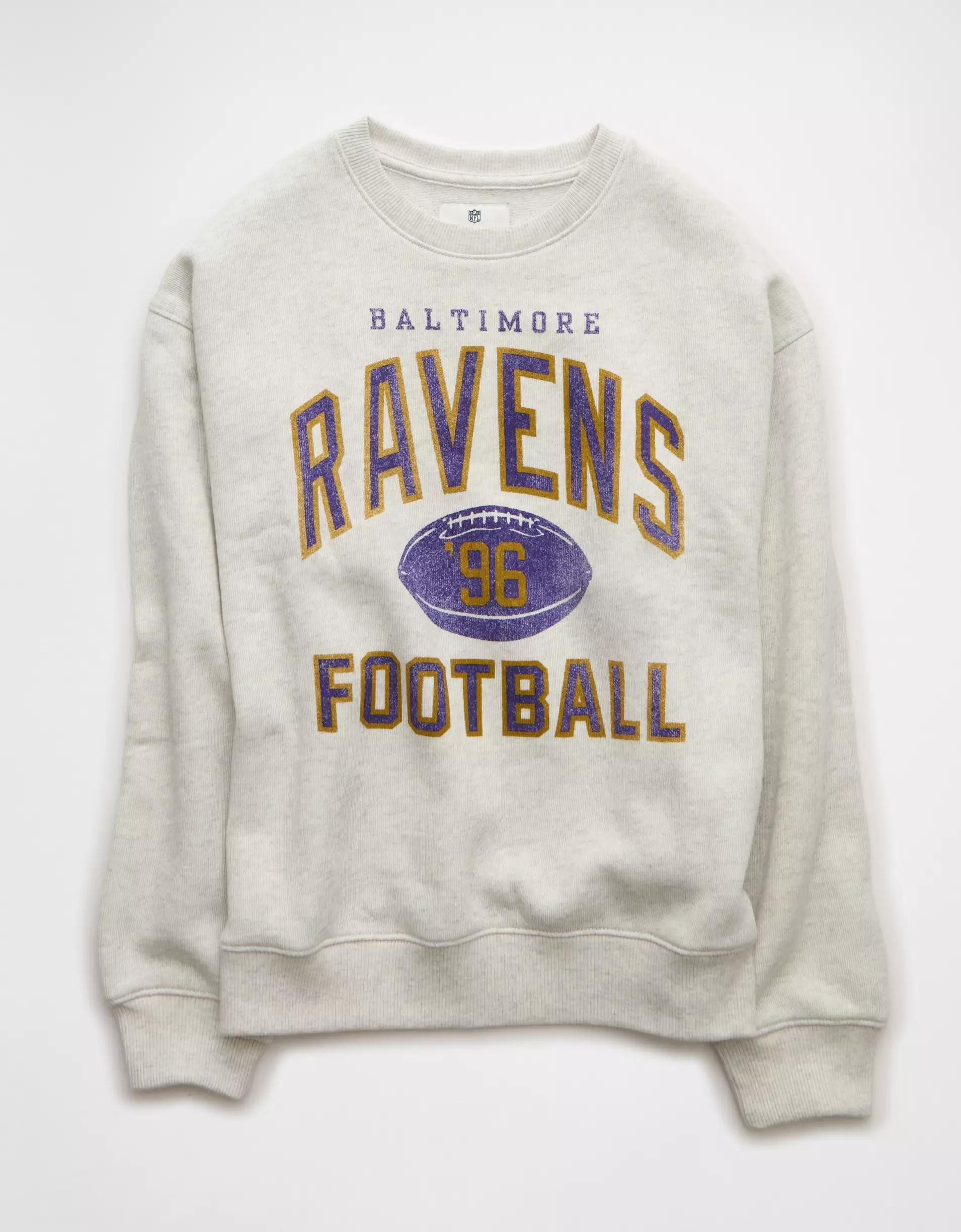 AE NFL Baltimore Ravens Graphic Relaxed Fit Sweatshirt Product Image