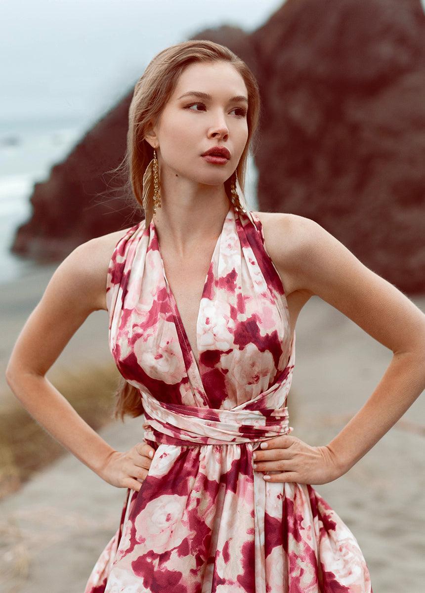 June Impact Dress in Warm Watercolor Female Product Image