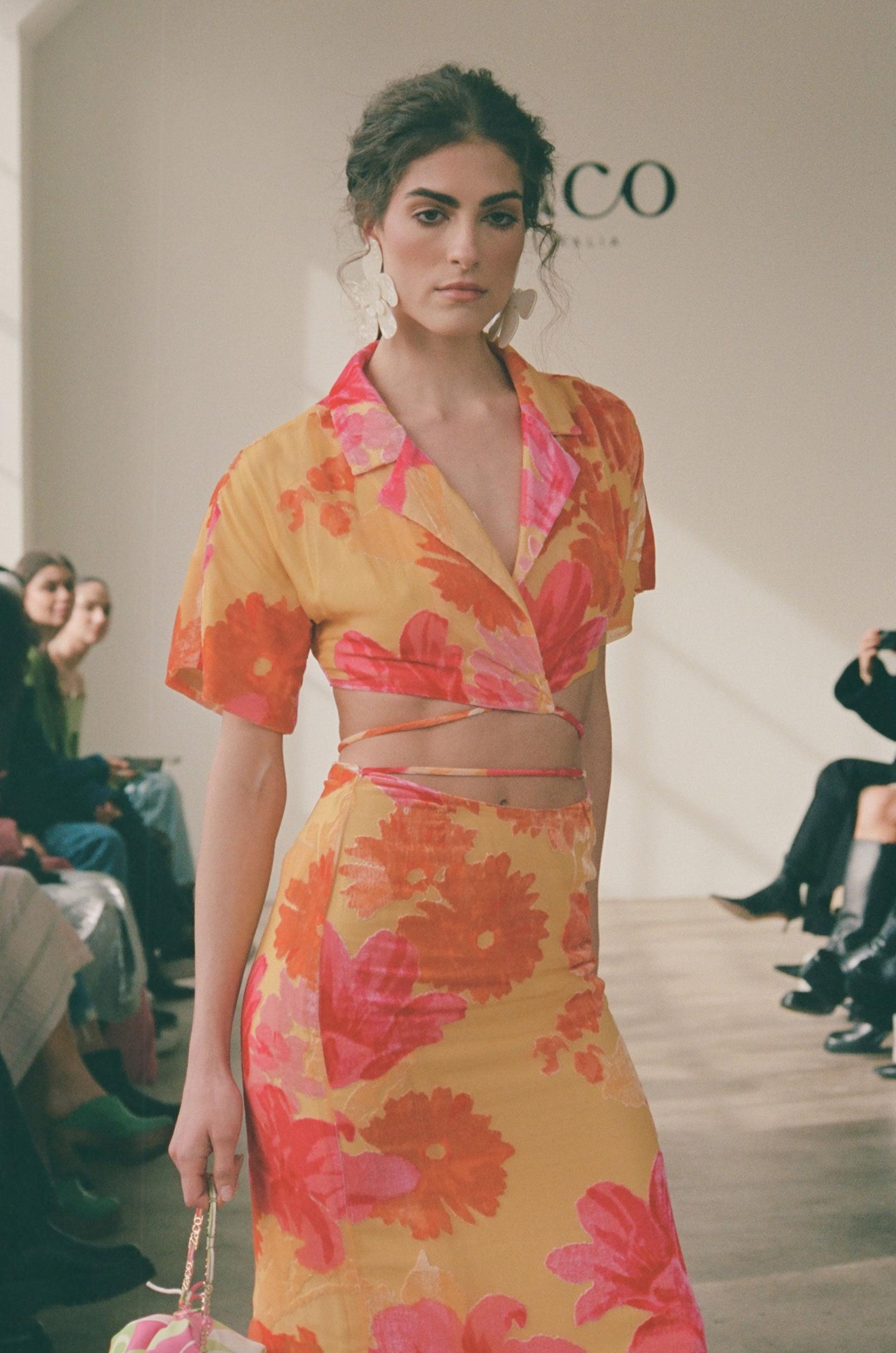 Sorrenta Midi Skirt - Floreale Sunny Product Image