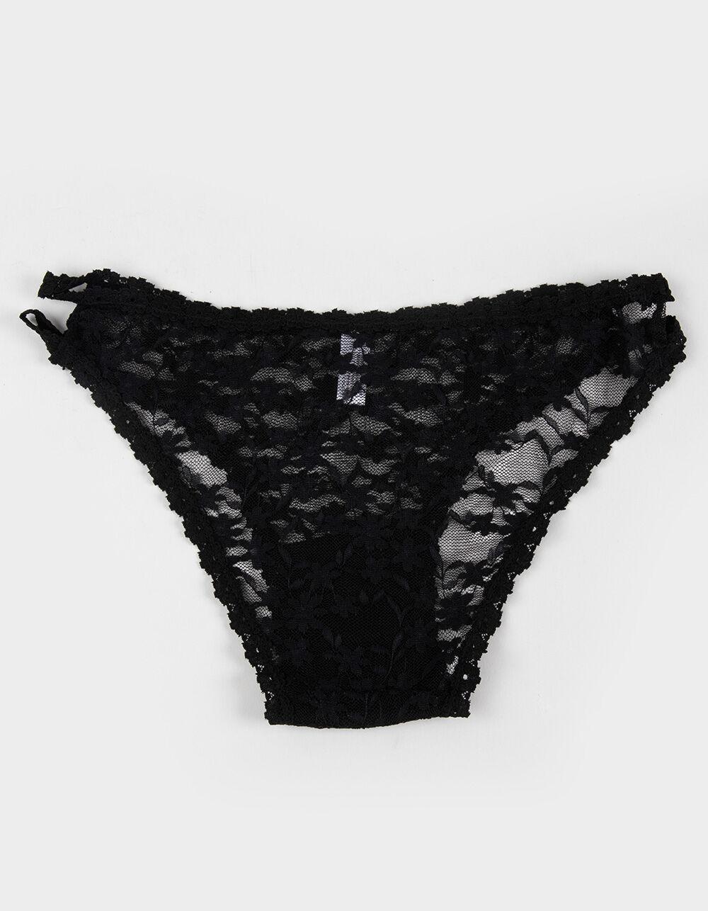 FULL TILT Daisy Lace Trim Cheeky Panties - GREEN Product Image
