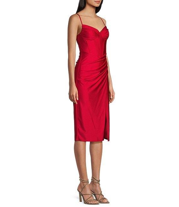 B. Darlin Spaghetti Strap Sweetheart Neck Bustier Dress Product Image