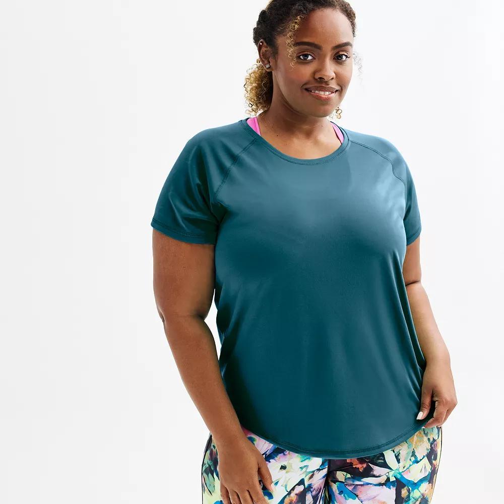 Plus Size Tek Gear® Dry Tek Short Sleeve Tee, Women's, Size: 4XL, Blue Crayon Product Image