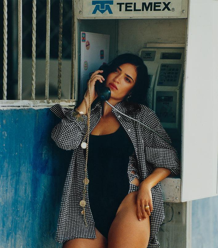Tiffany Swim - Black Gingham Product Image