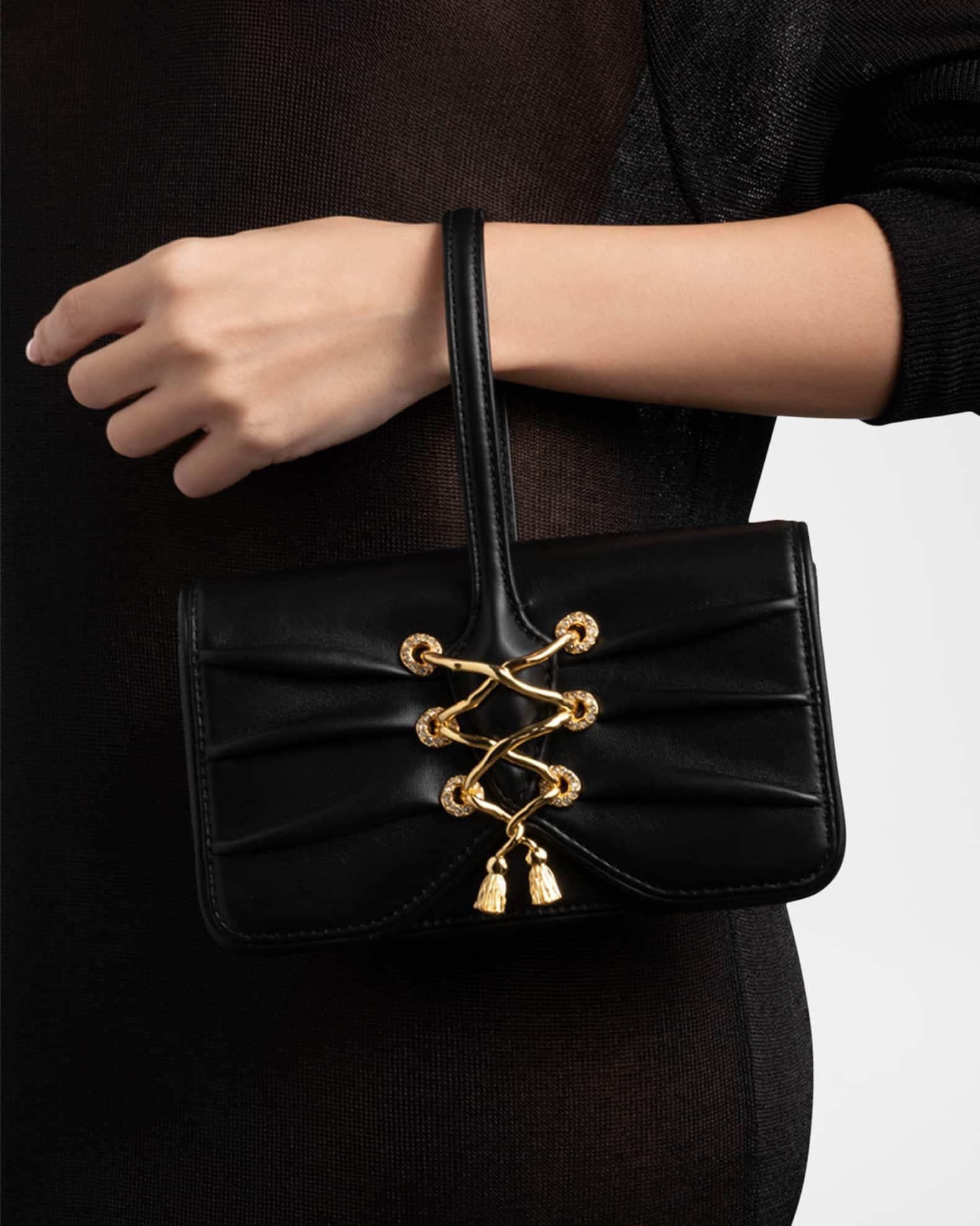 Lace-Up Leather Wristlet  Product Image