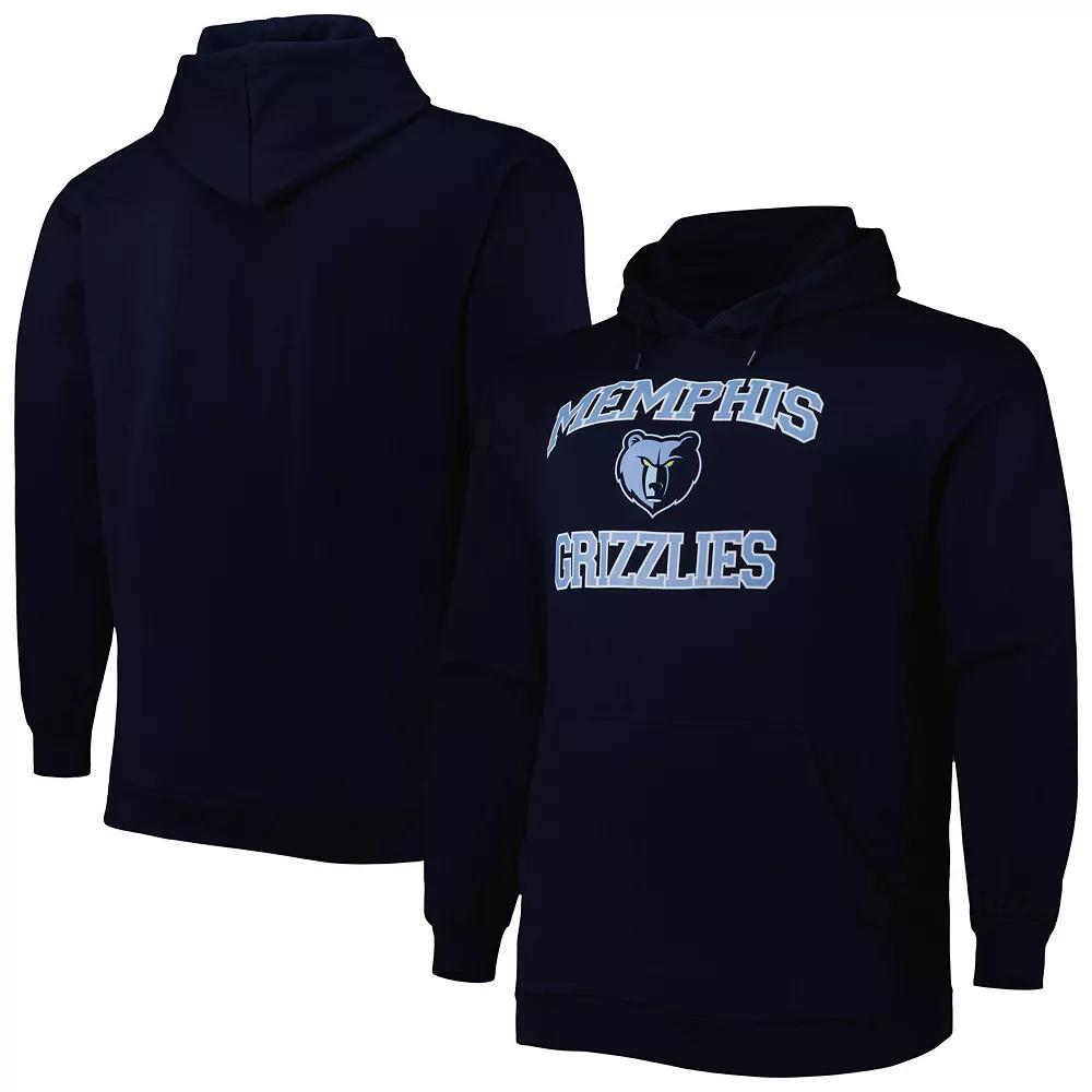 Men's Navy Memphis Grizzlies Big & Tall Heart & Soul Pullover Hoodie, Size: XLT, Grz Blue Product Image