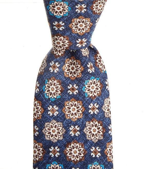 Edward Armah Medallion 3.3#double; Silk Tie Product Image