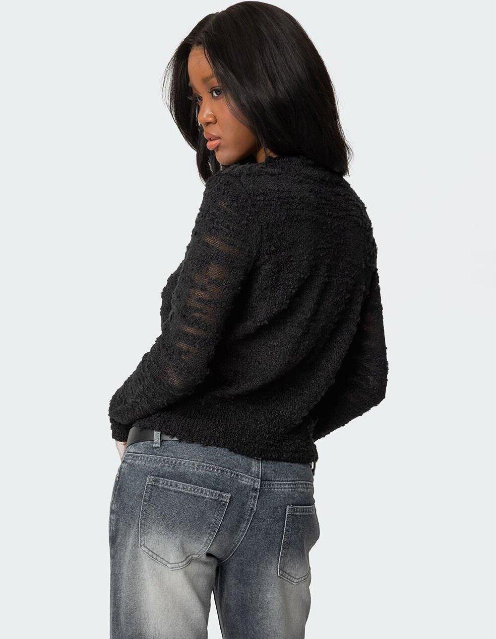 EDIKTED Georgie Textured Knit Cardigan Product Image