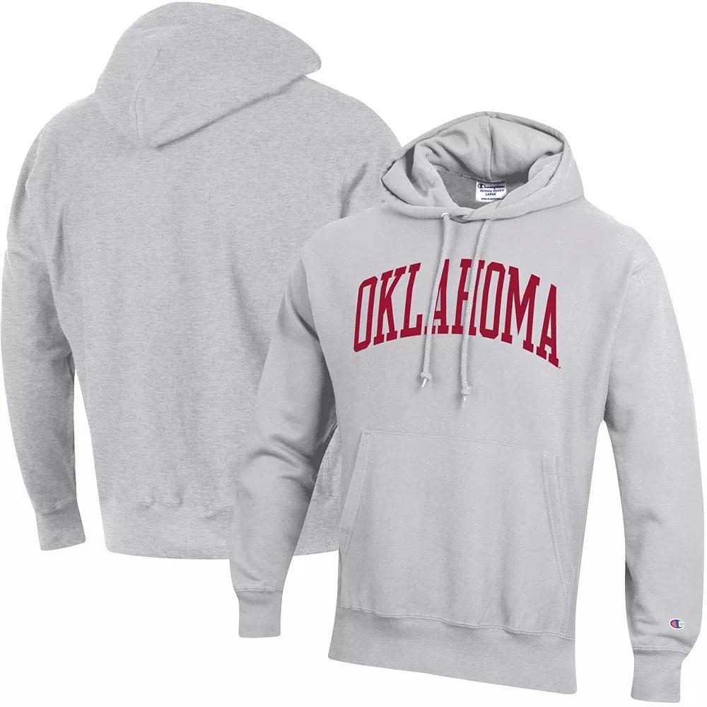 Men's Champion Heathered Gray Oklahoma Sooners Big & Tall Reverse Weave Fleece Pullover Hoodie Sweatshirt, Size: 2XB, Grey Product Image
