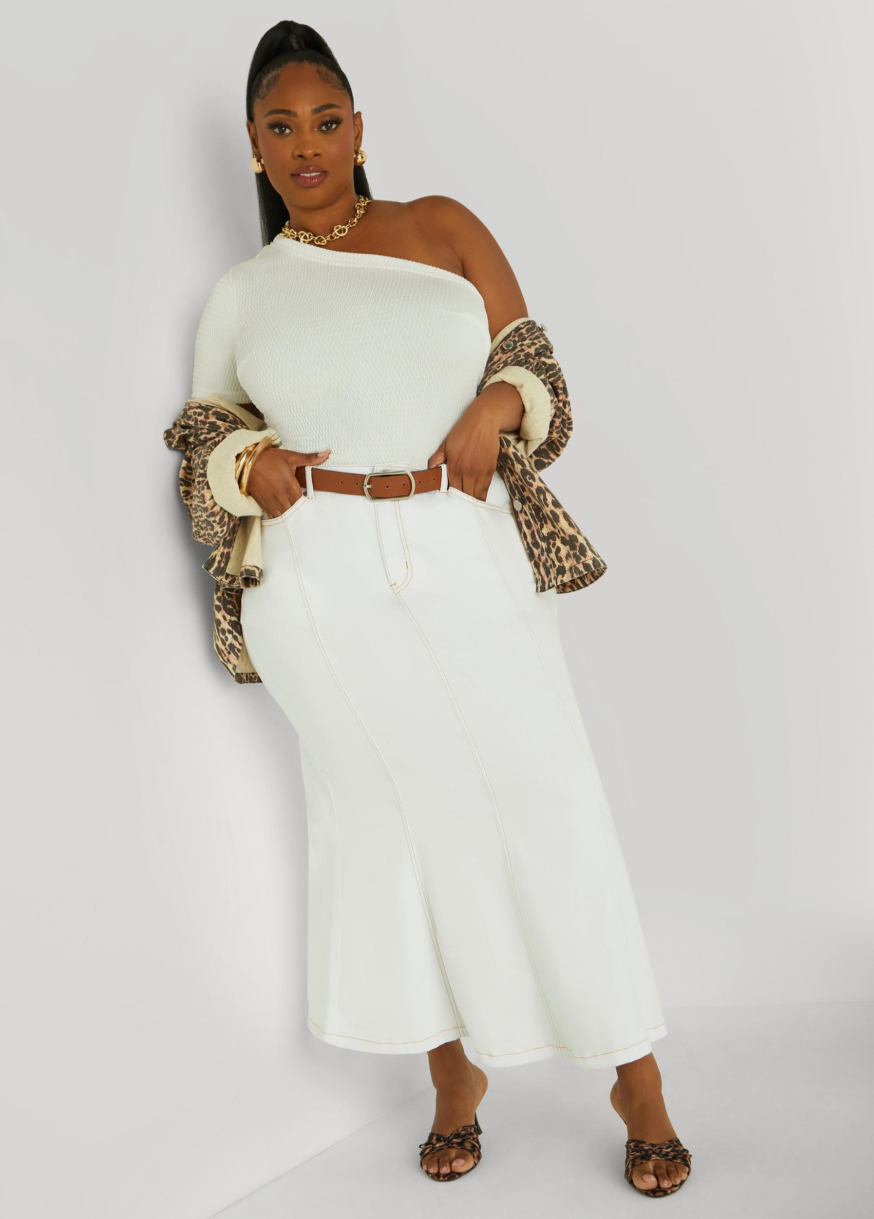 Textured One Shoulder Top Product Image