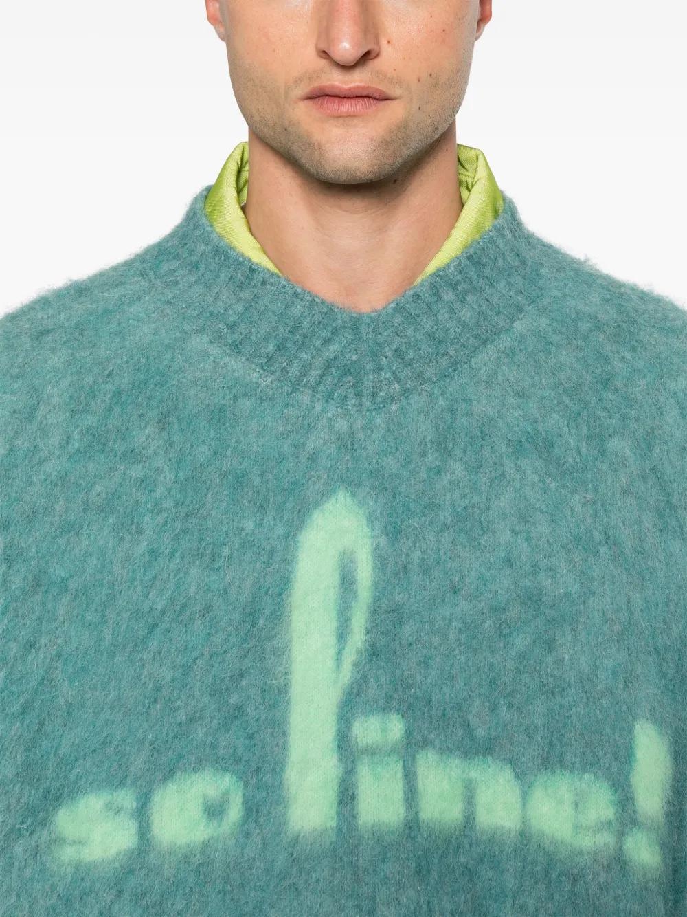 brushed V-neck sweater Product Image