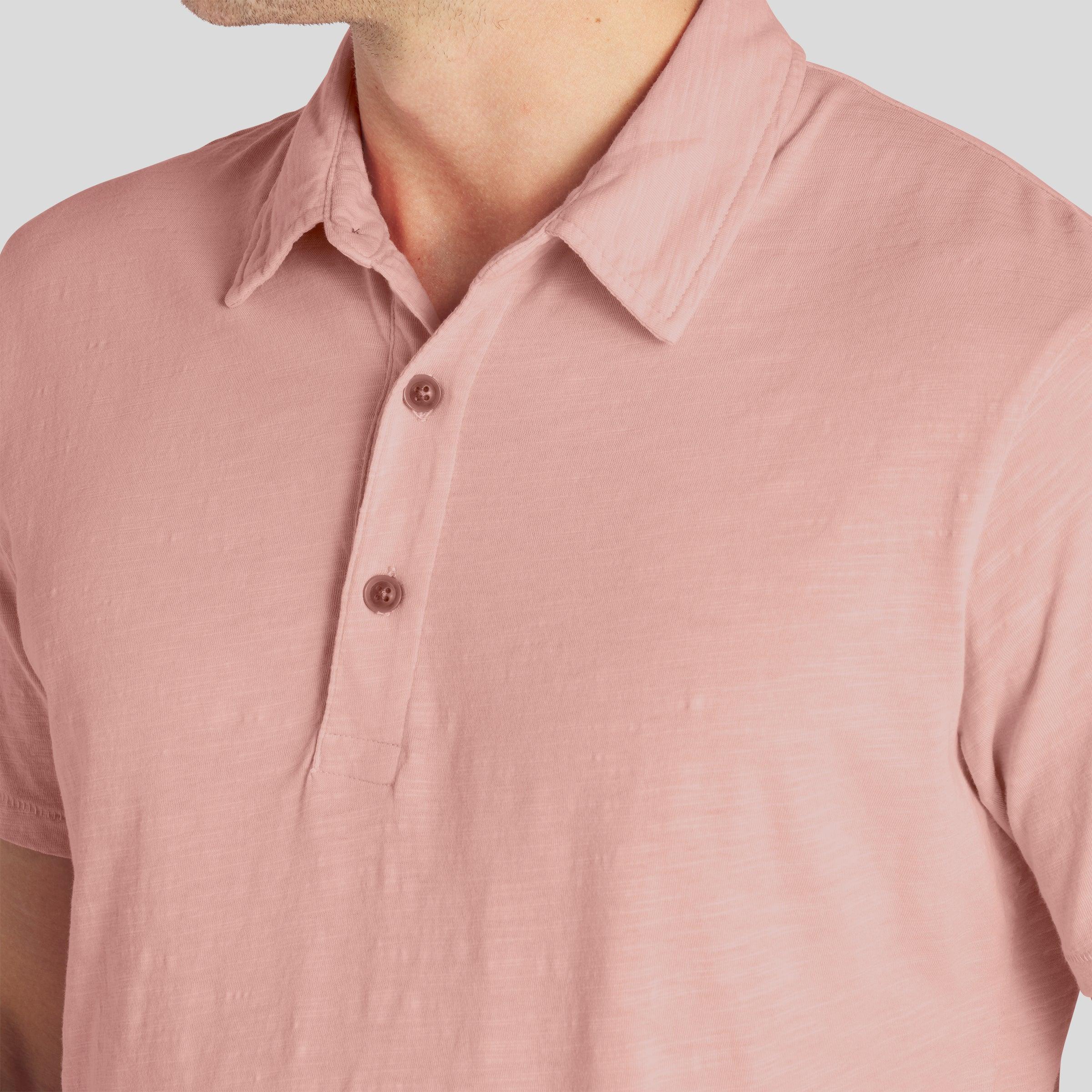 South Bay Slub Jersey Polo  - Coral Cloud (Final Sale)* Product Image