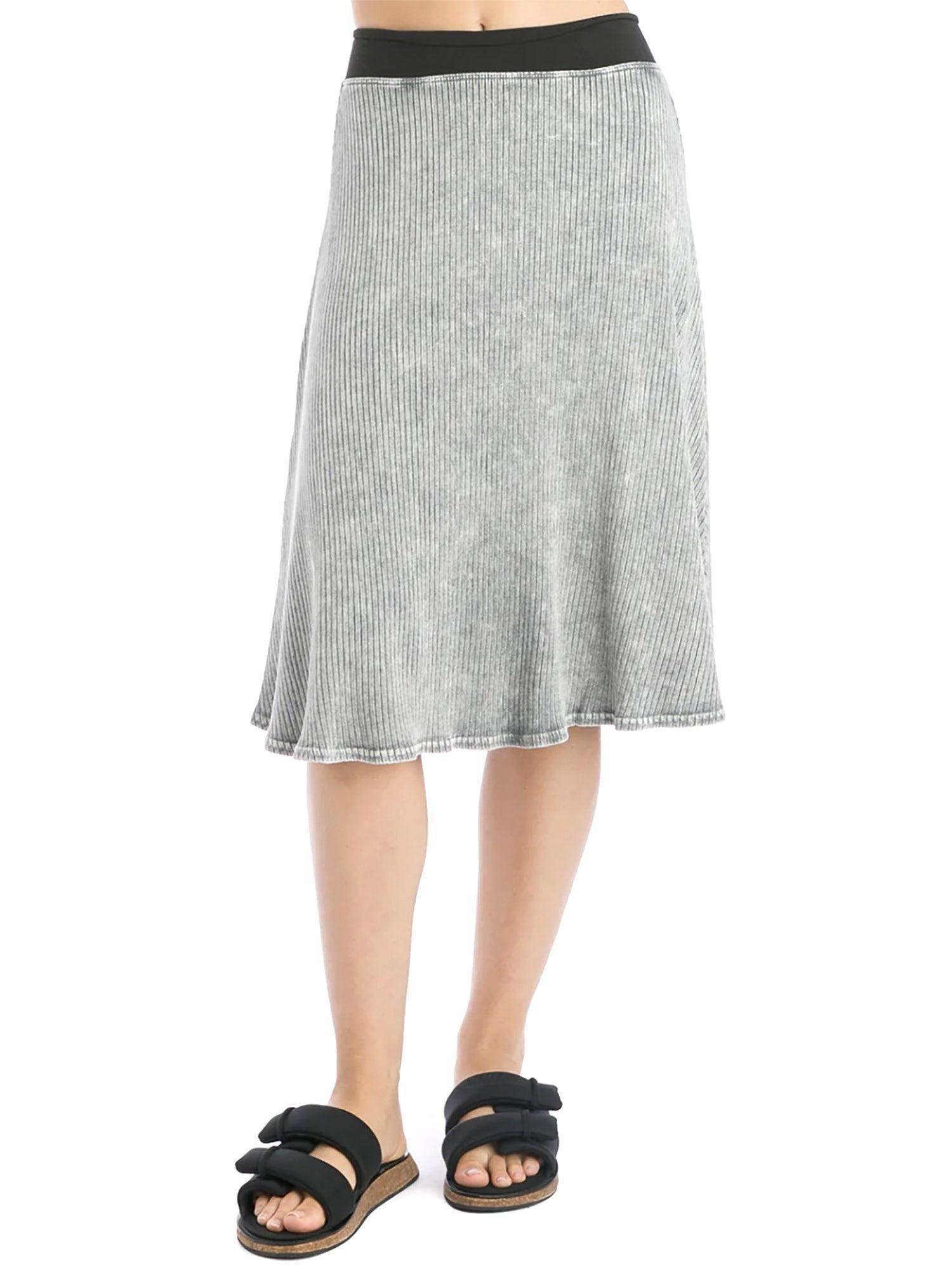Hard Tail Wide Ribbed Skater Skirt CMR-04 Product Image