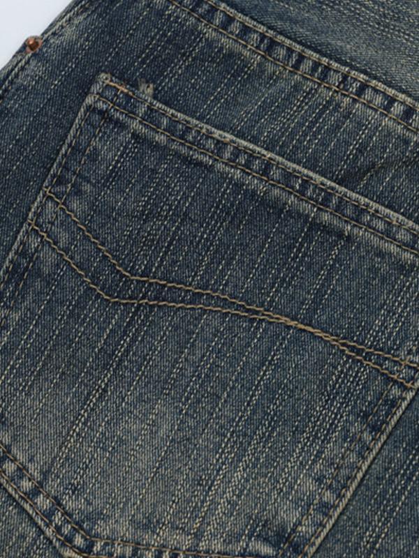 Tide Wash Distressed Flare Jeans Product Image