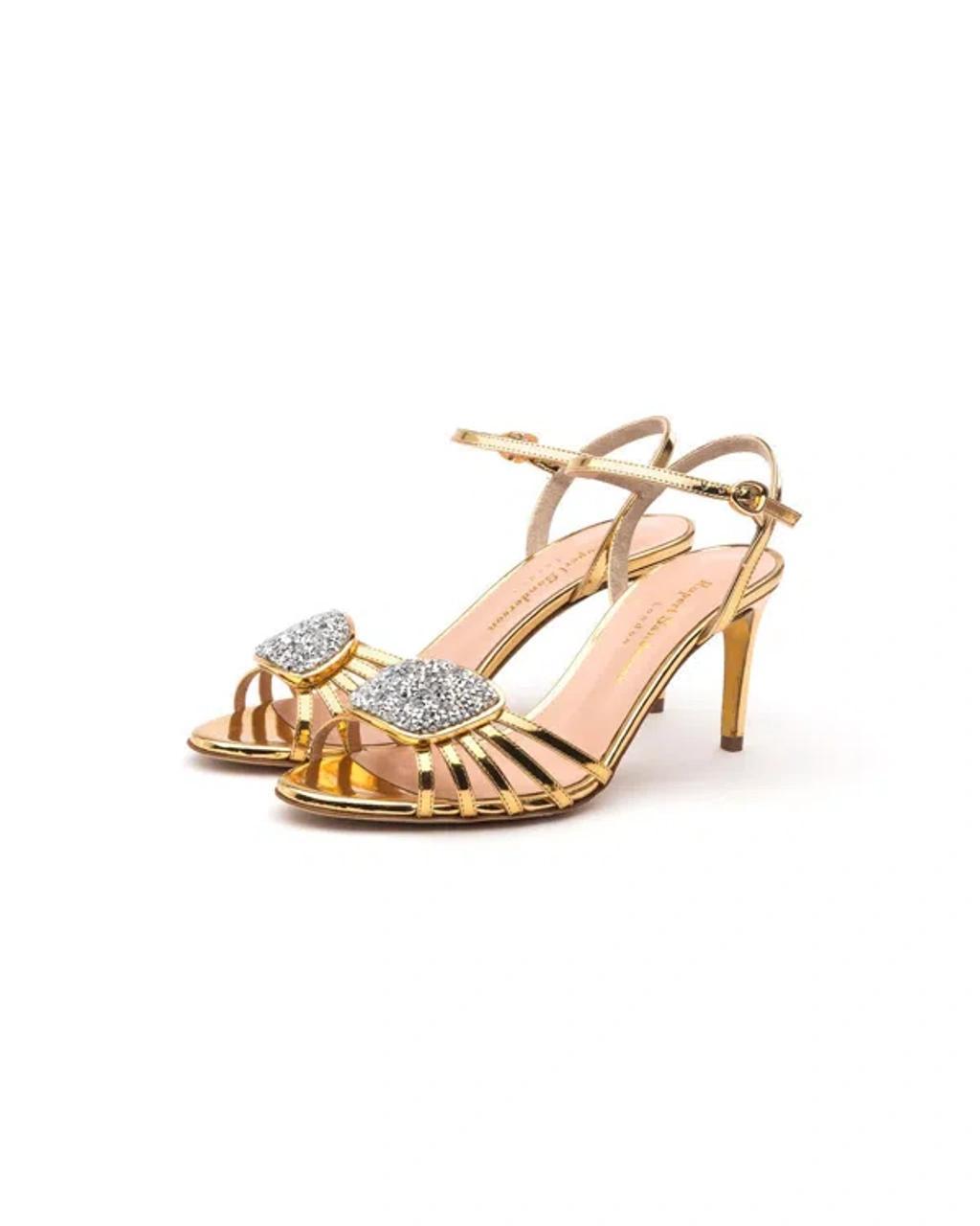RUPERT SANDERSON Nakota Sandal In Gold Product Image