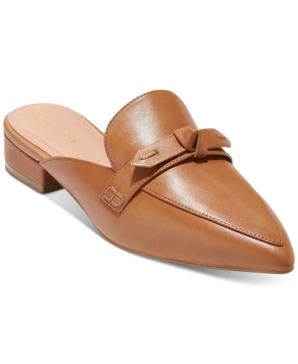 Cole Haan Piper Bow Mule (Light Denim/Dark Denim/Pecan Leather) Women's Flat Shoes Product Image