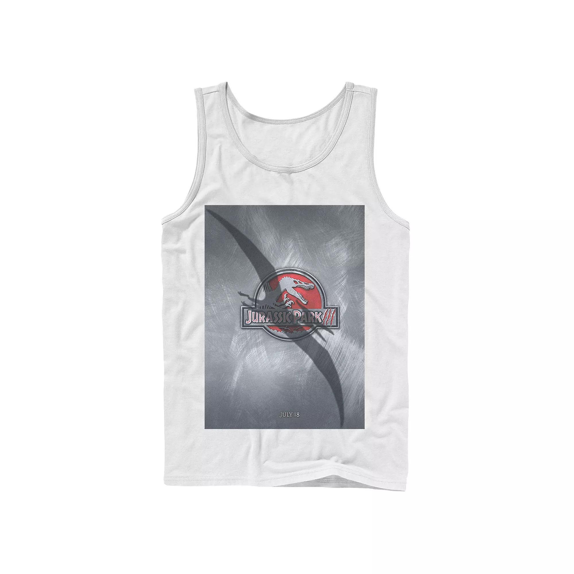 Men's Jurassic Park 3 Movie Poster Pterodactyl Tank Top, Size: Small, Blue Product Image