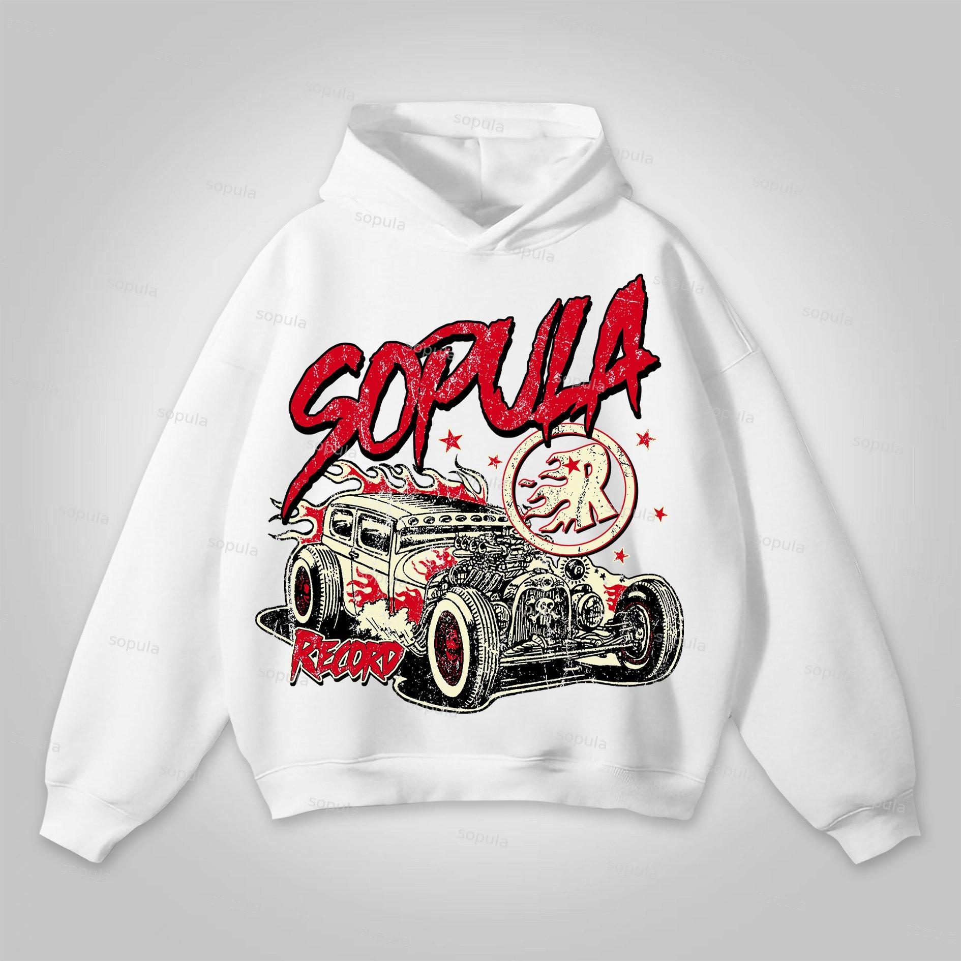 Sopula Fun Flame Car Graphics Print Hoodie Product Image