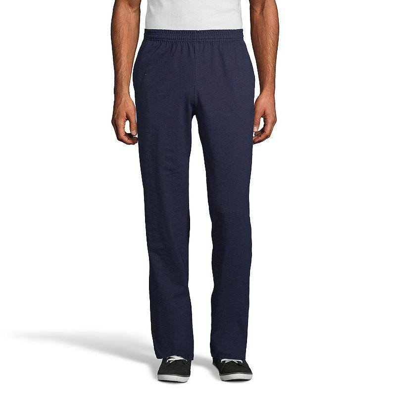 Hanes Essentials Mens Cotton Jersey Pants, 32 Charcoal Heather S Product Image