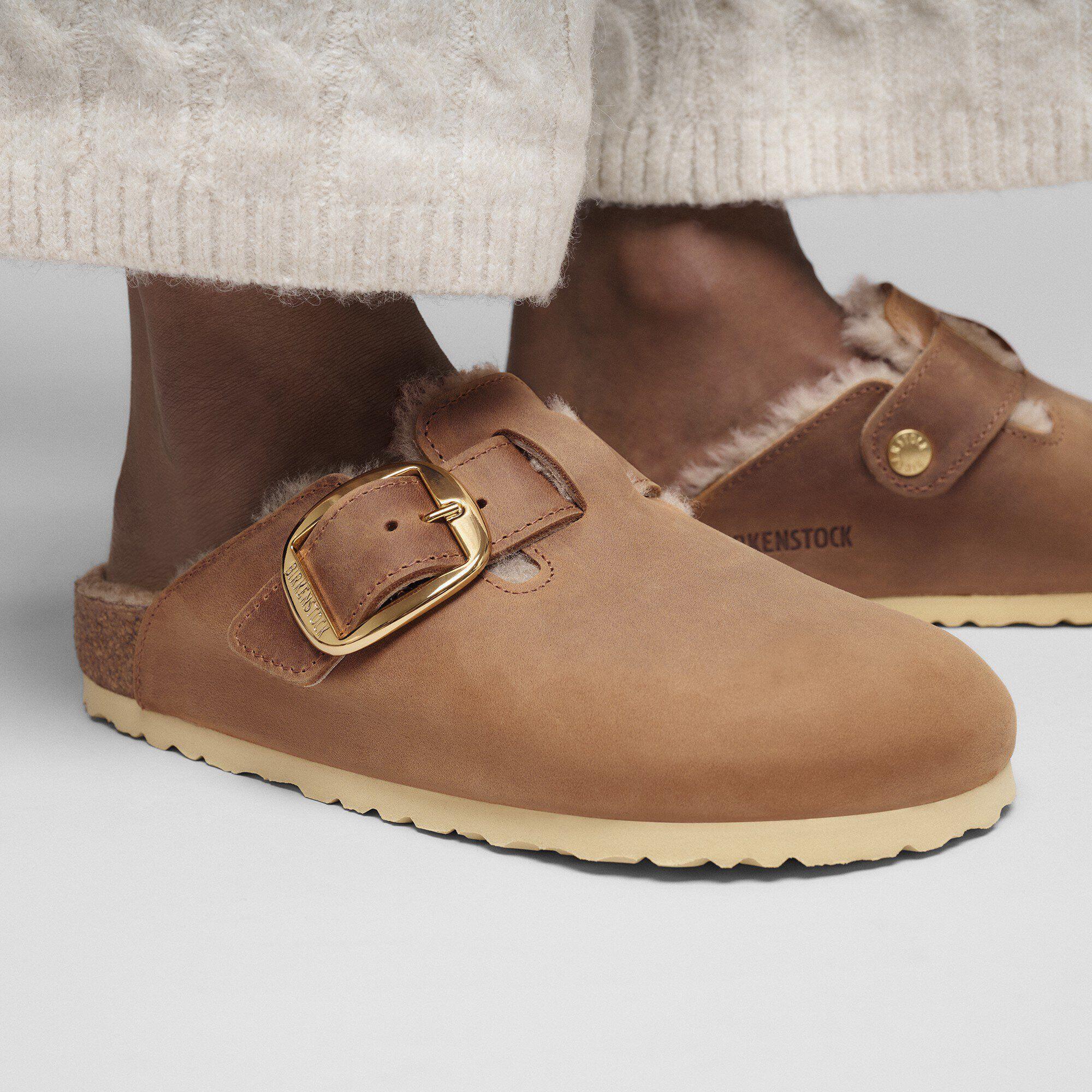 Boston Big Buckle Shearling Natural Leather Oiled Product Image