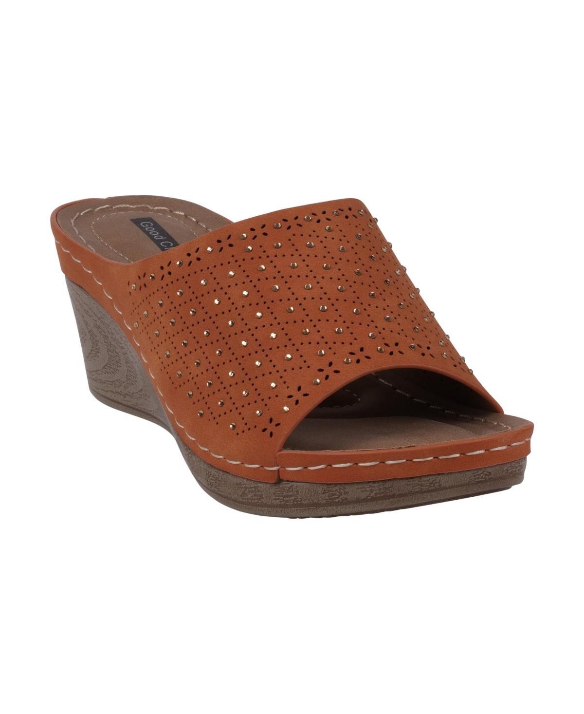 Gc Shoes Womens Atlanta Studded Comfort Wedge Sandals Product Image