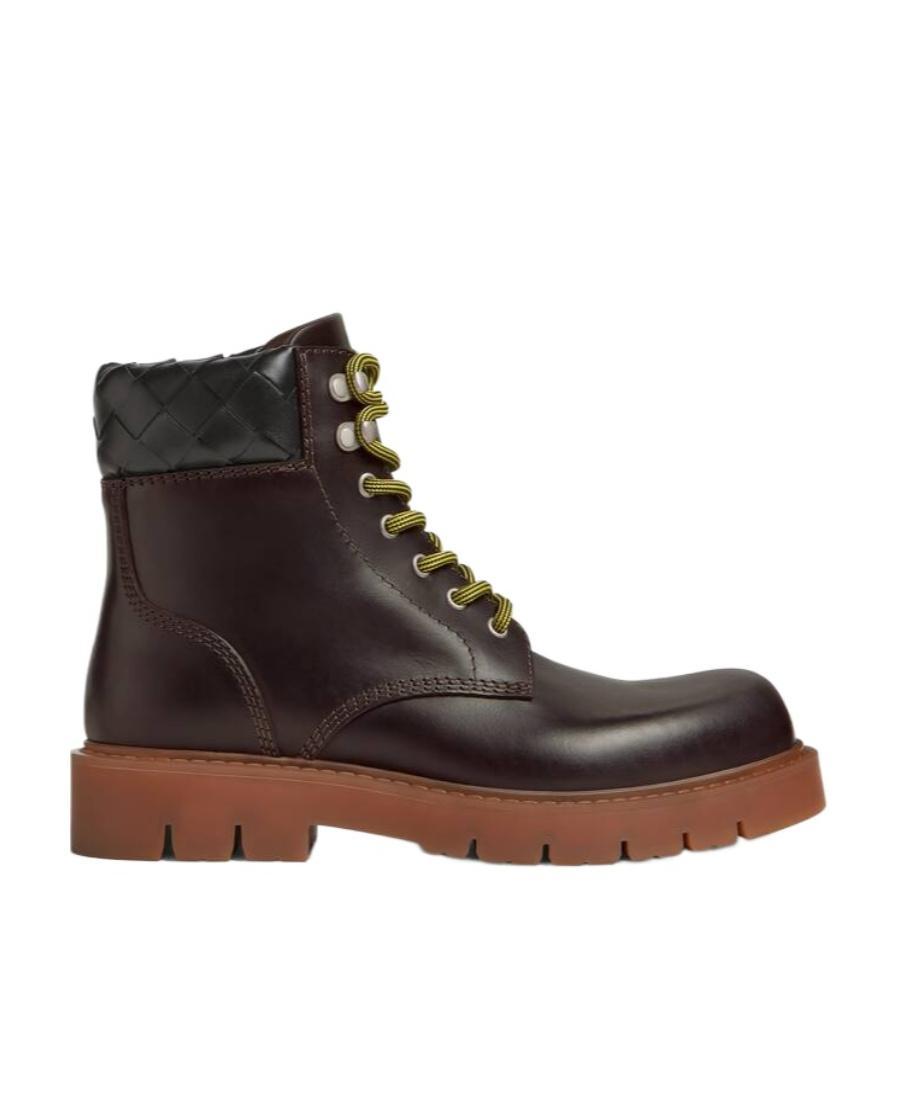 BOTTEGA VENETA Haddock Lacing Boots In Brown Product Image