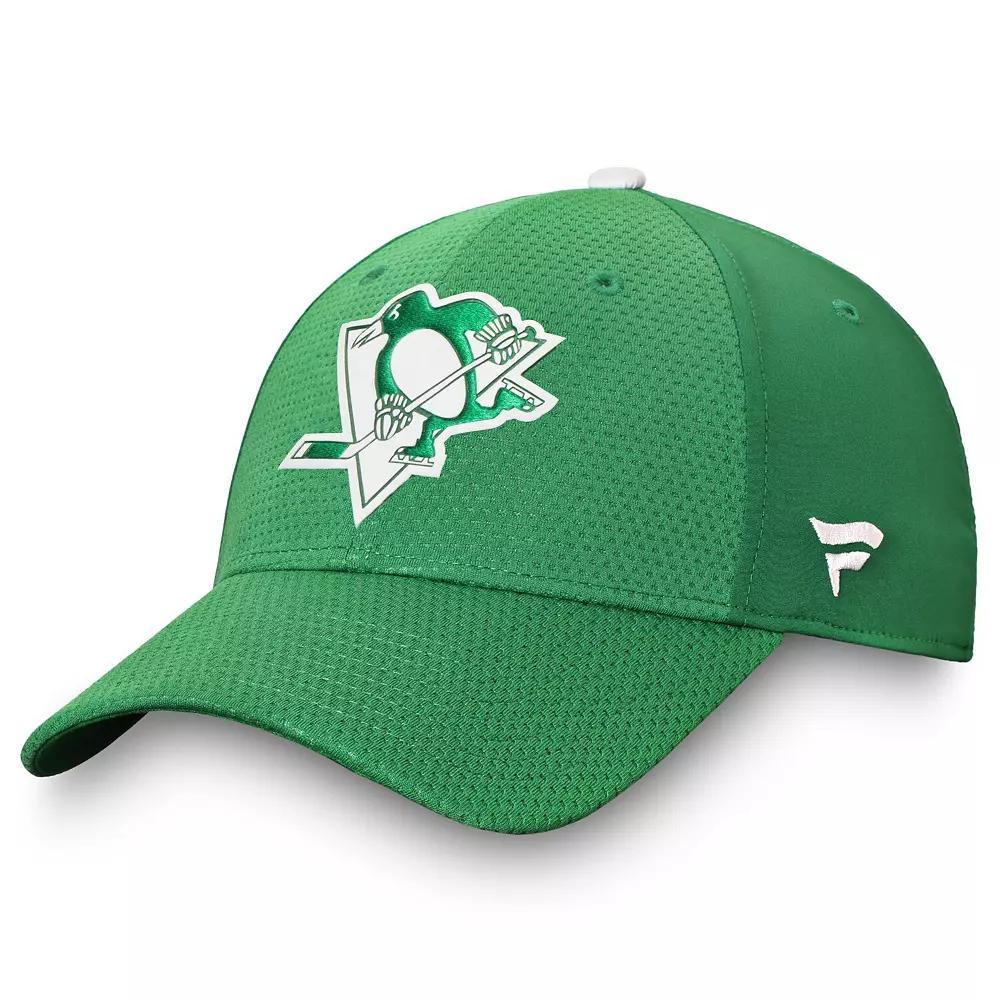 Men's Fanatics Kelly Green Pittsburgh Penguins Authentic Pro St. Patrick's Day Flex Hat, Size: Small/Medium Product Image