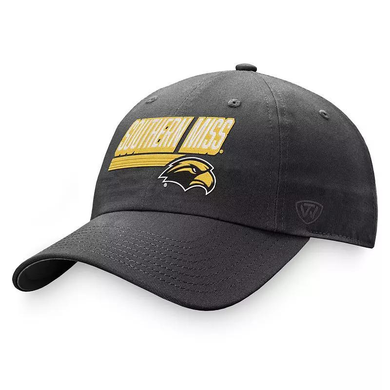 Men's Top of the World Charcoal Southern Miss Golden Eagles Slice Adjustable Hat, Sms Charco Product Image