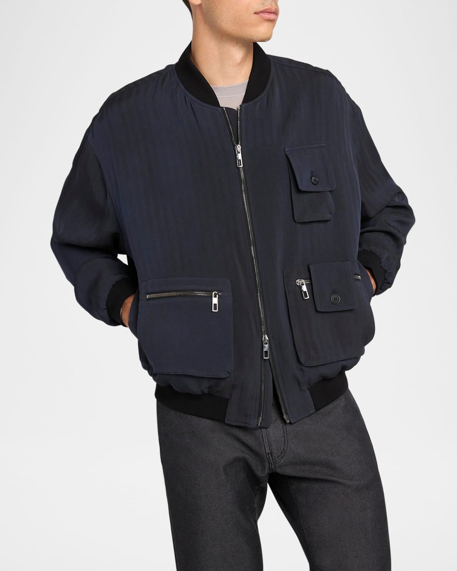 Men's Chevron Utility Bomber Jacket Product Image