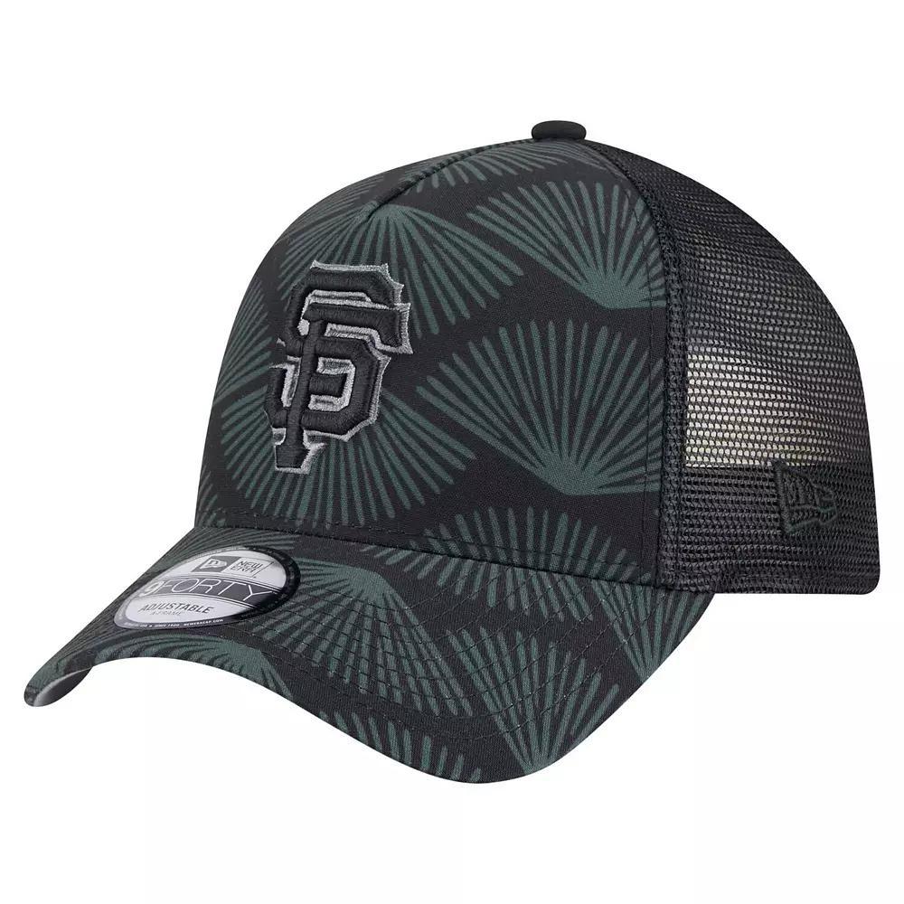 Men's New Era  Black Tampa Bay Rays 9FORTY A-Frame Trucker Adjustable Hat Product Image