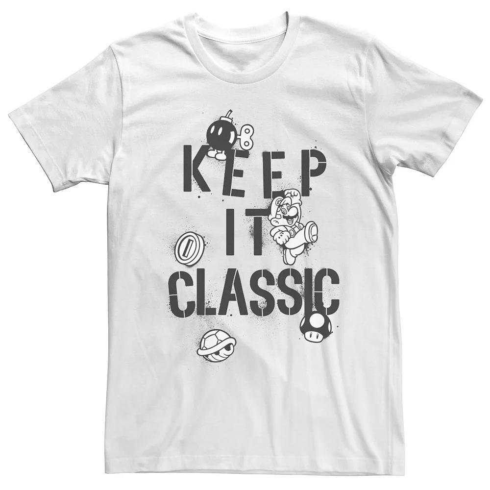 Men's Nintendo Super Mario Keep It Classic Paint Tee, Size: Medium, White Product Image
