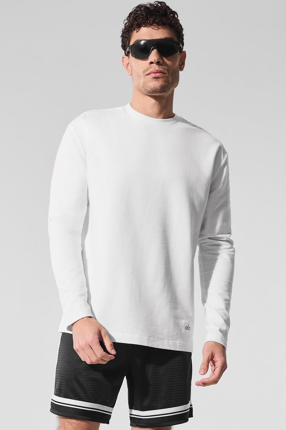 Double Take Long Sleeve Crew - White Product Image