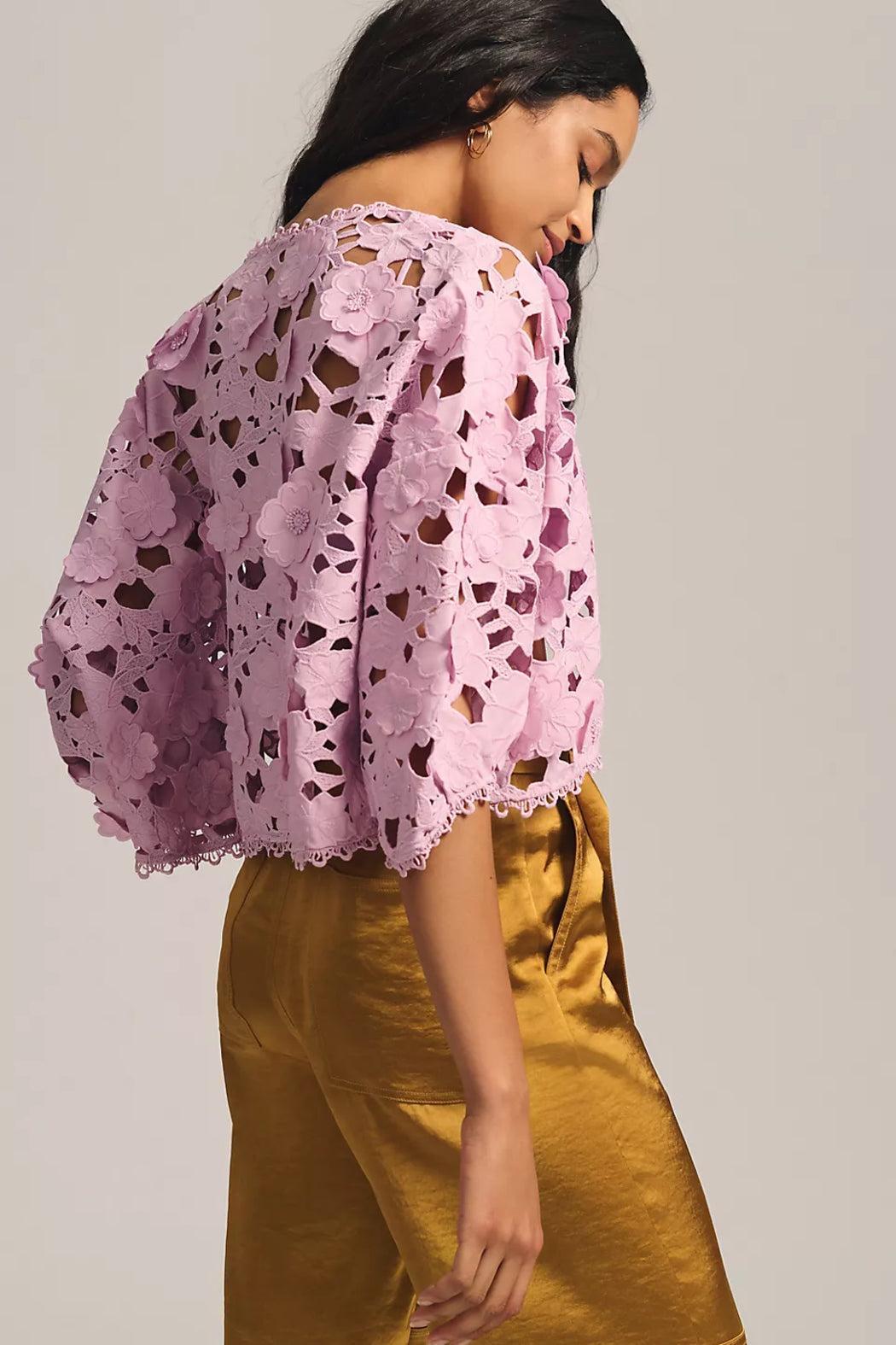 Floral Lace Cut Out Bolero Product Image