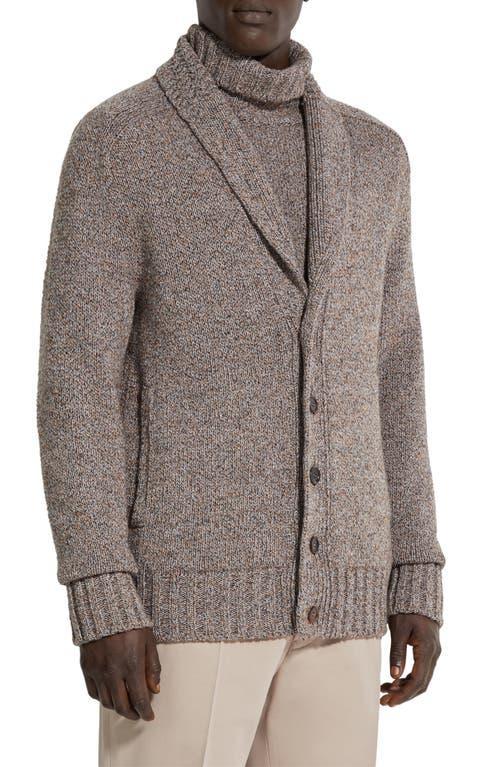 ZEGNA Men's Mouline Oasi Cashmere Cardigan Sweater In Dark Foliage Product Image