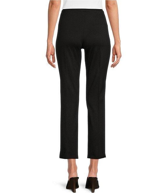 Jude Connally Lucia Ponte Knit Elastic Waistband Straight Pull-On Ankle Pants Product Image