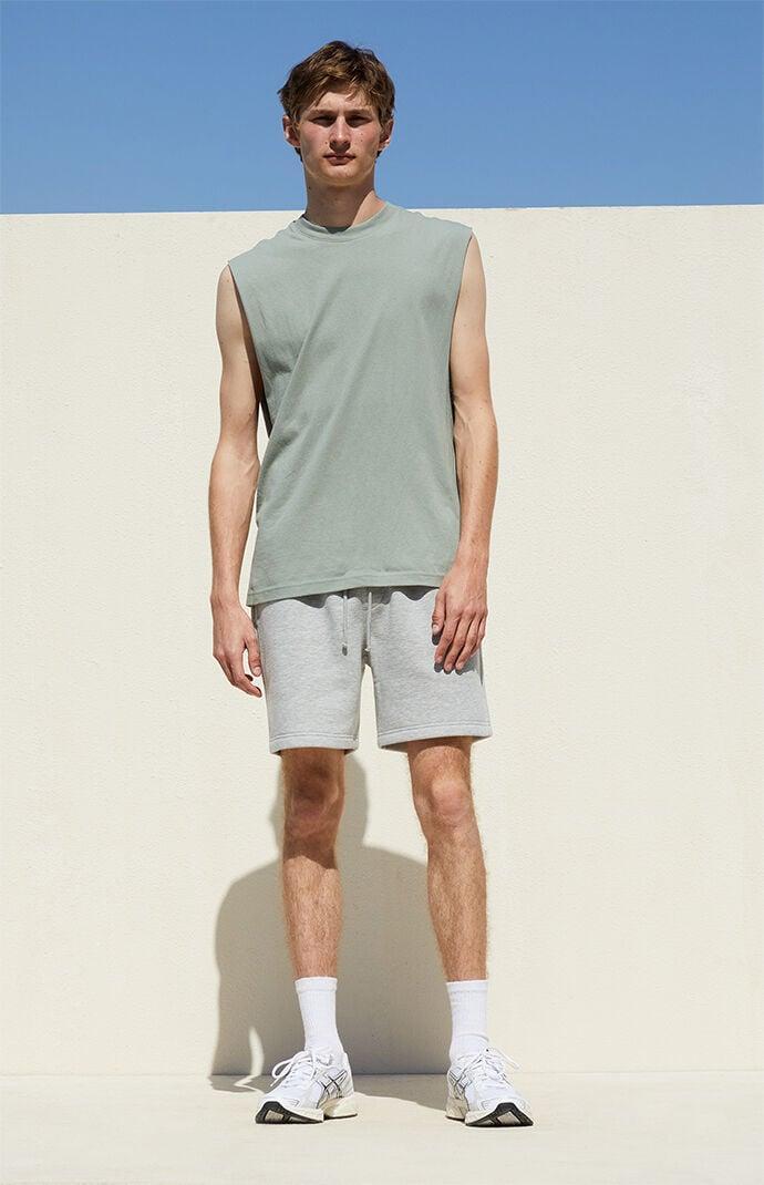 Men's Fleece Grey Sweat Shorts Product Image