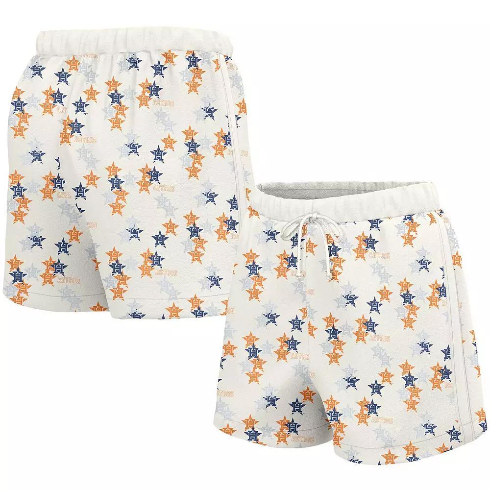 Women's Lusso Style  White Houston Astros Marge Shorts, Size: XXL Product Image