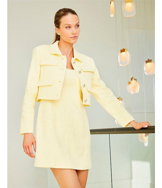 Antonio Melani Macy Tweed Beaded Scoop Neck Mini A-Line Dress Product Image