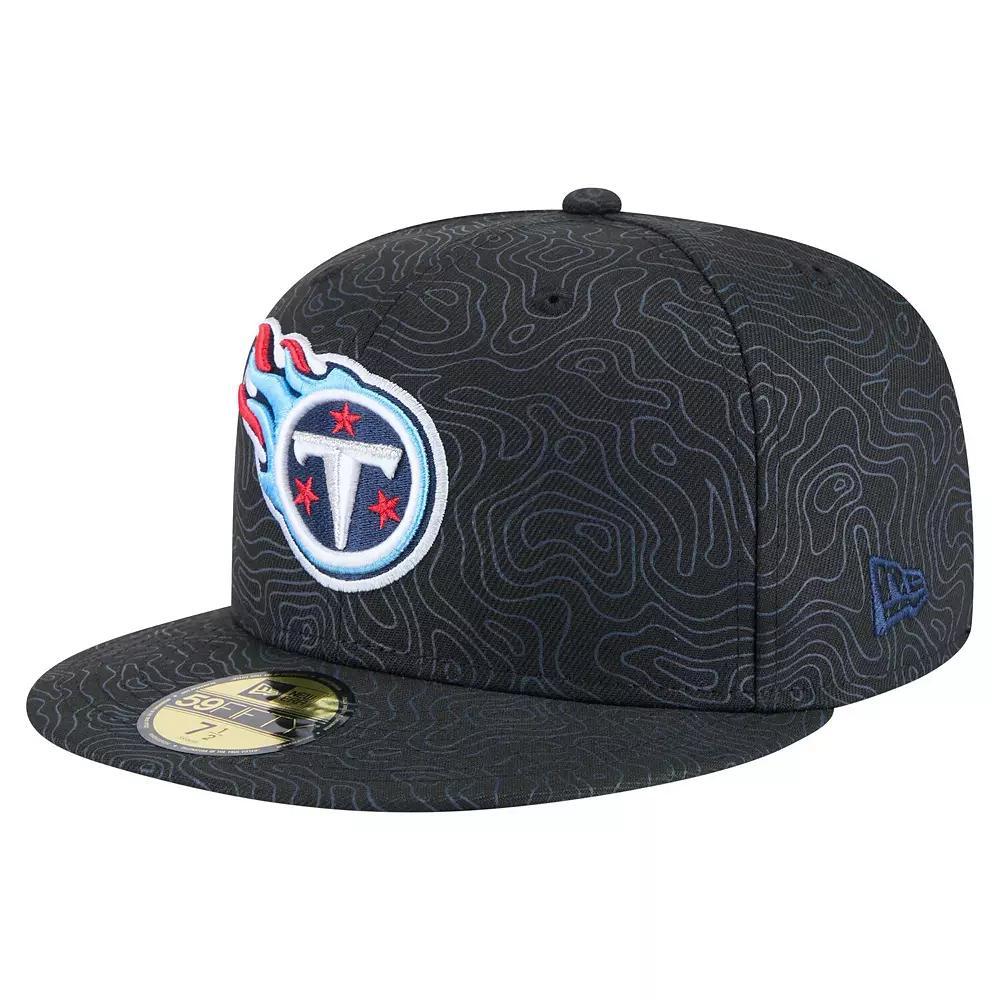 Men's New Era Black Tennessee Titans Geo 59FIFTY Fitted Hat, Size: 7 7/8 Product Image