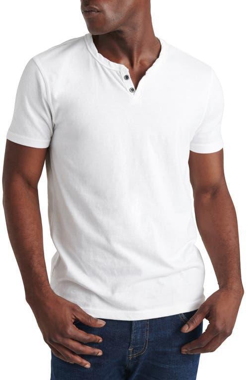 Lucky Brand Short Sleeve Button Notch Neck Venice Burnout T Product Image
