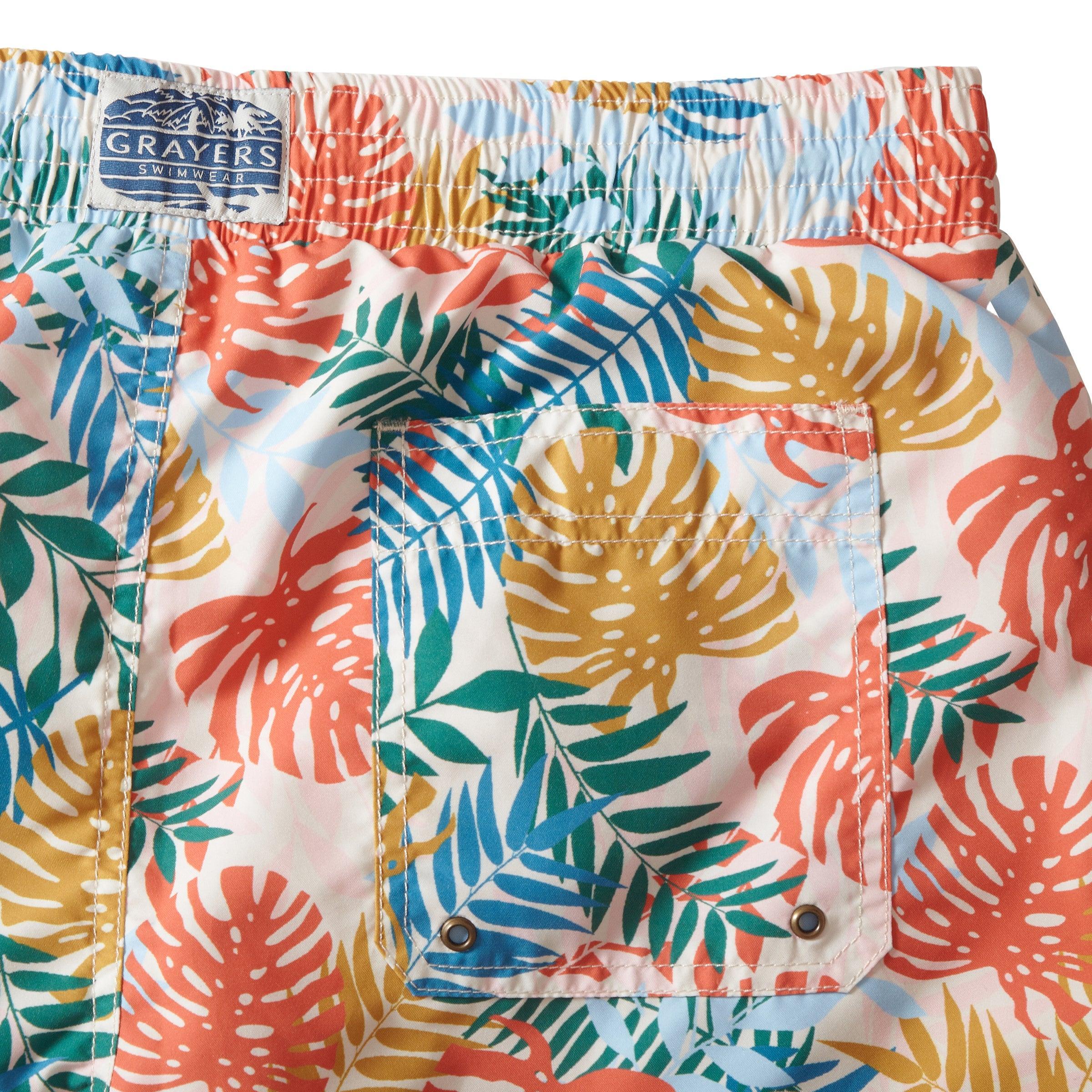 Tropical Leaf Eco Swim Trunk 8" SMP - Multi Color (Final Sale)* Product Image