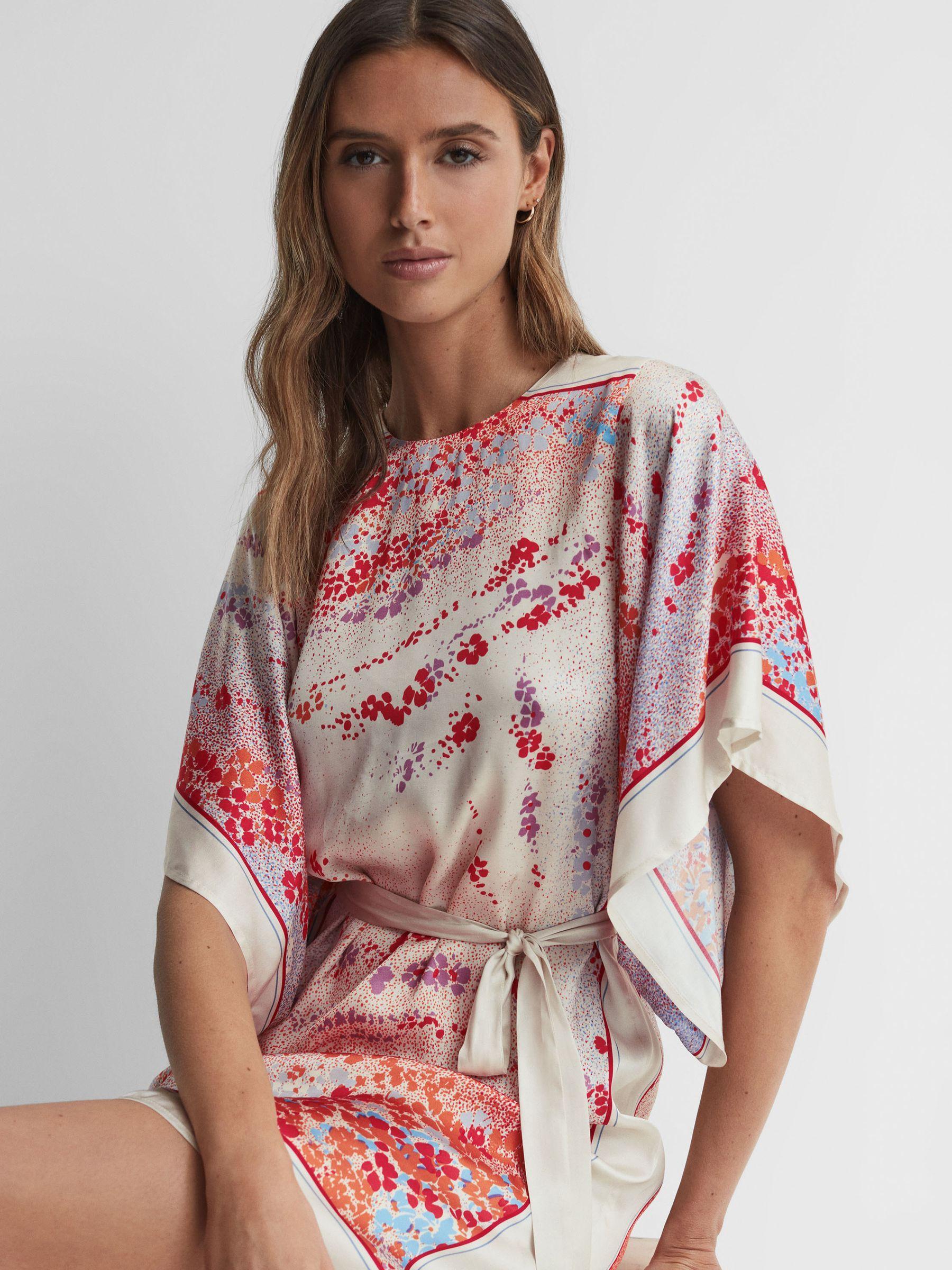 Printed Mini Dress in Multi Product Image