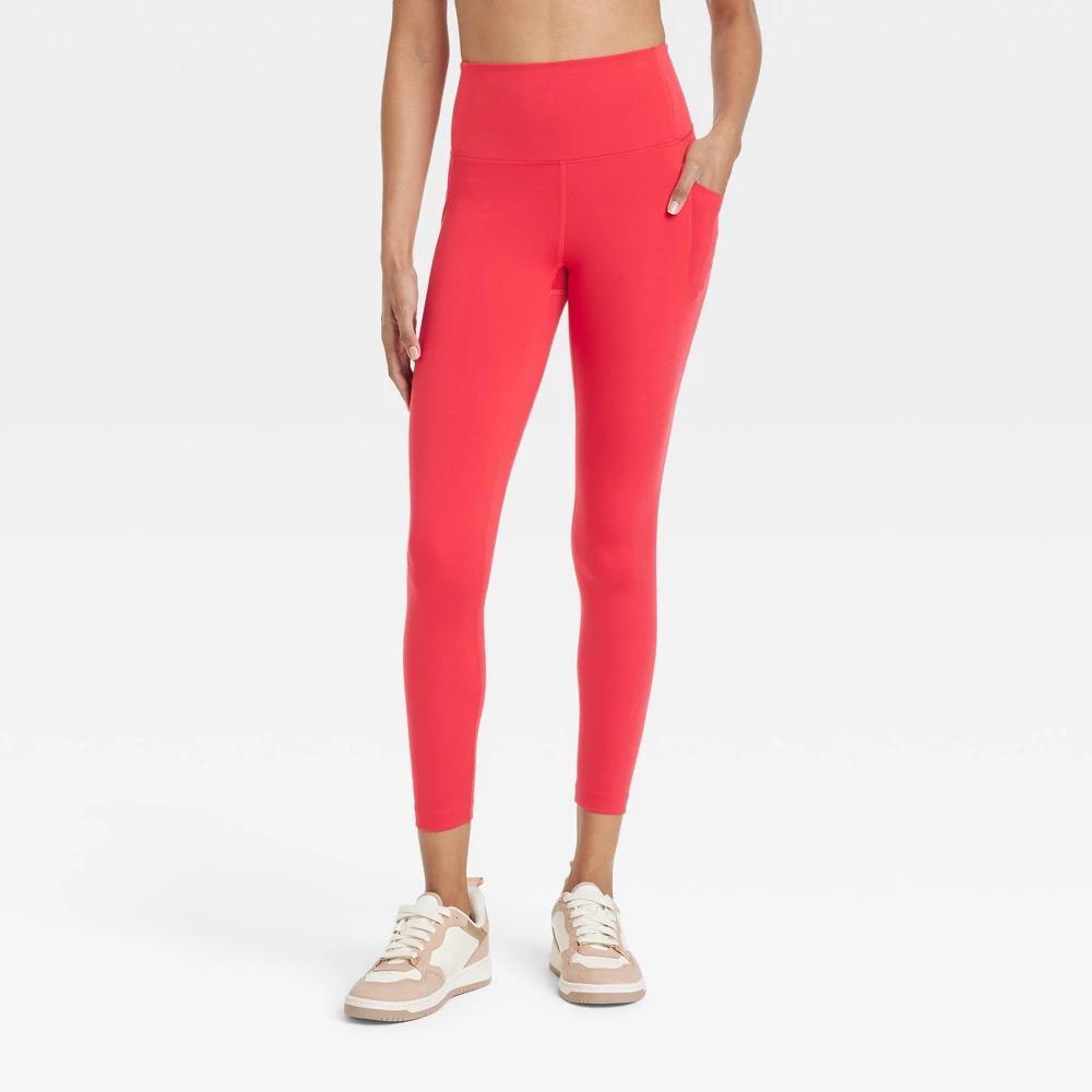 Womens Dynamic Flex High-Rise Pocketed 7/8 Leggings - All In Motion Red 2X: Moisture Wicking, Quick Drying Product Image