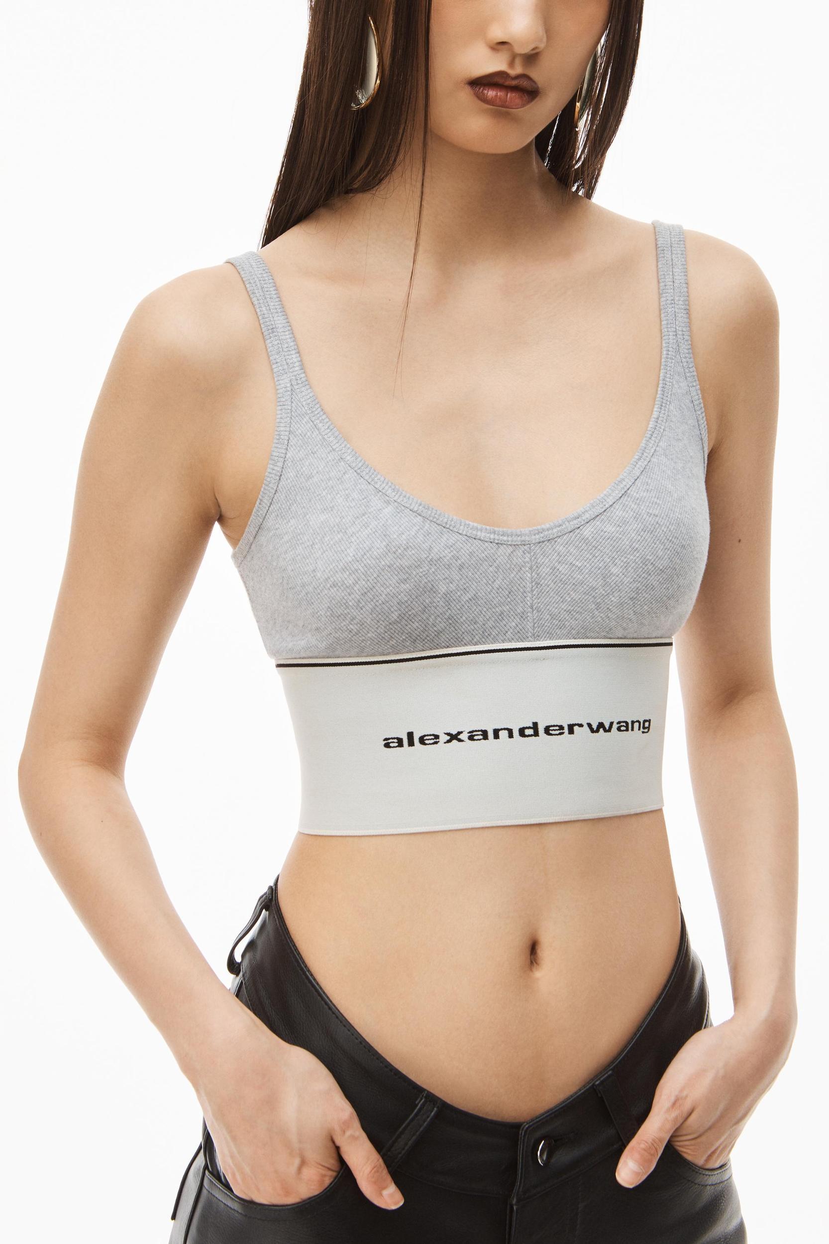 Logo Elastic Bra In Ribbed Jersey Product Image