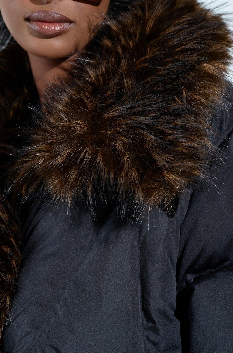FIRESIDE FUR TRIM PUFFER Product Image