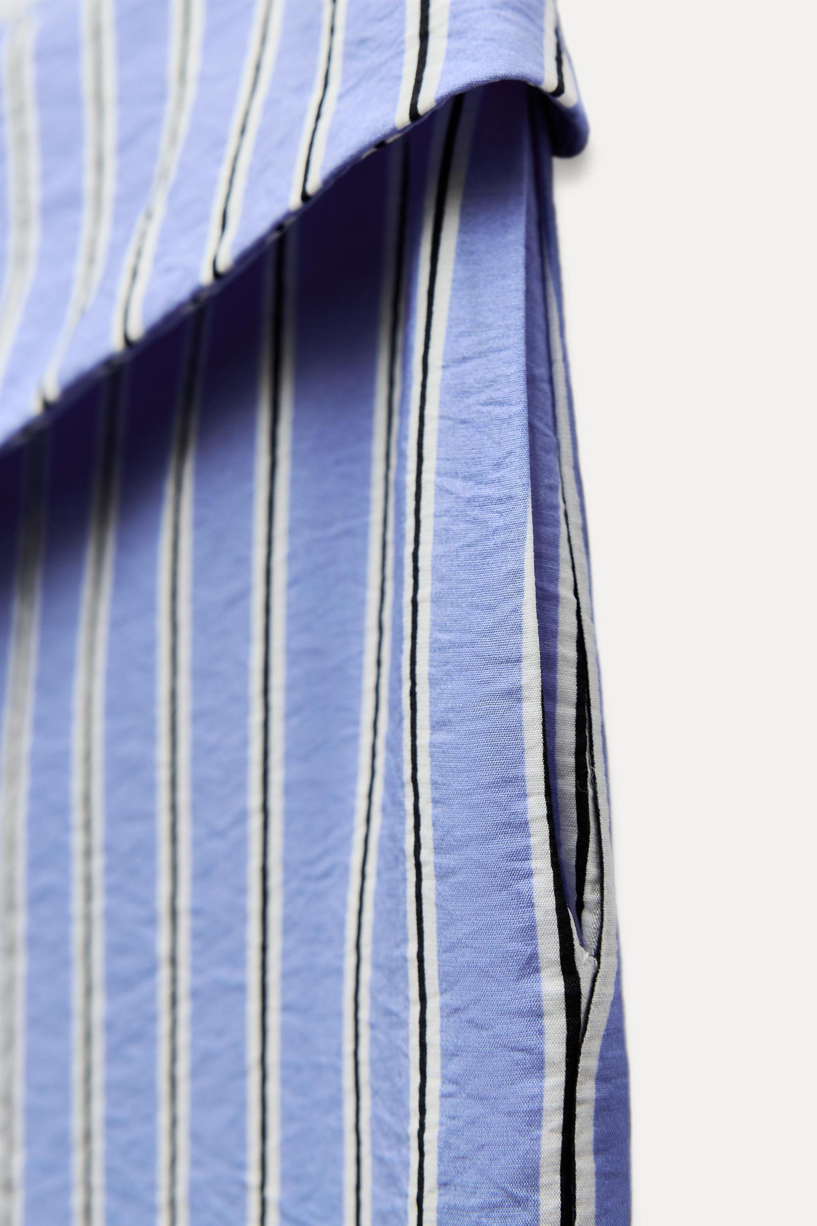 STRIPED PANTS WITH TURNED DOWN WAIST Product Image