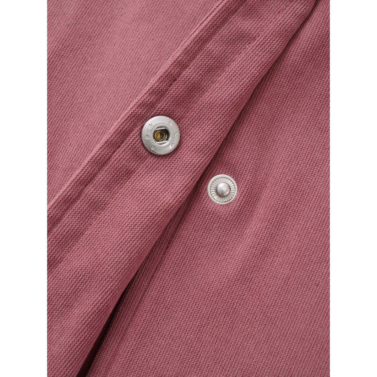 Plus Size Contrast Trim Button Through Rib Knit Jacket Women DustyPink Non Slanted pocket Everyday Jackets BloomChic 30/6X Product Image