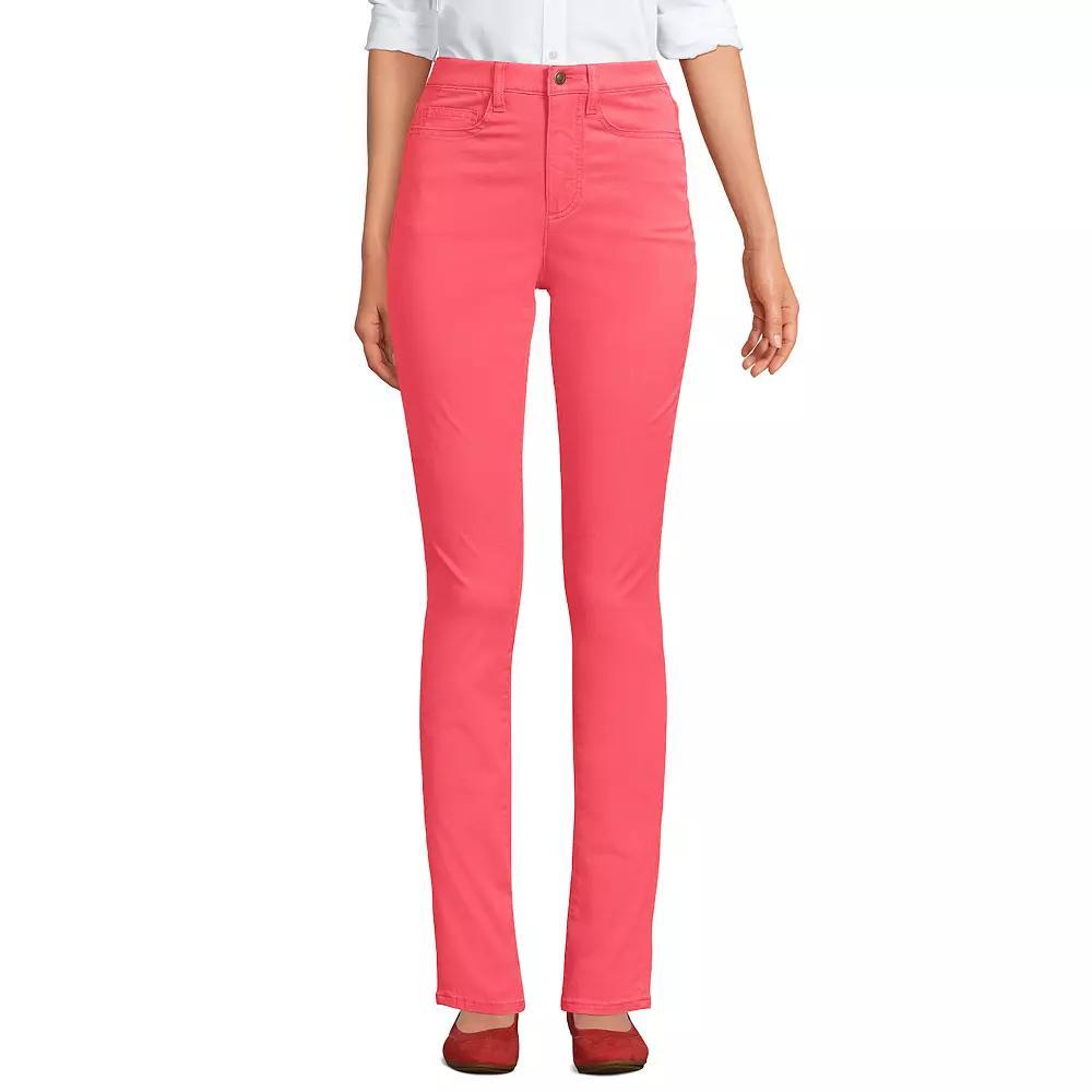 Women's Lands' End High Rise Chino Slim Leg Pants, Size: 12, Wood Lily Product Image