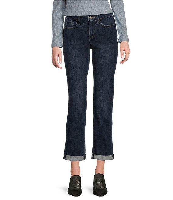 NYDJ Sheri Lift Tuck® Stretch Denim Slim Leg Rolled Cuff Cropped Denim Jean Product Image